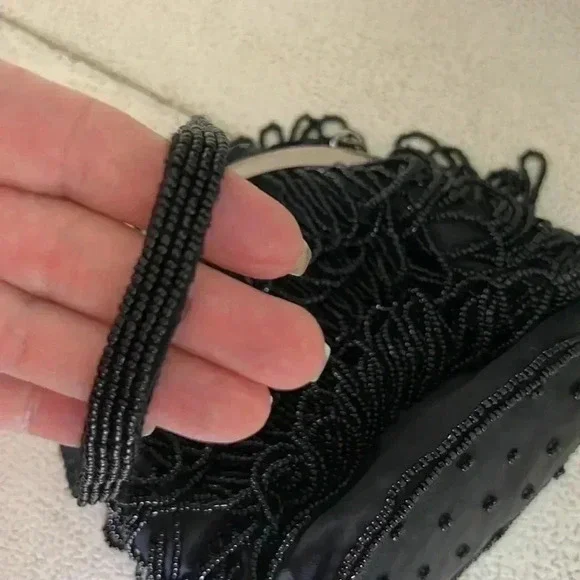 Black beaded evening bag - Picture 8 of 10